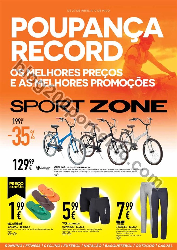 Novo Folheto SPORT ZONE Poupança de 27 abril a 10