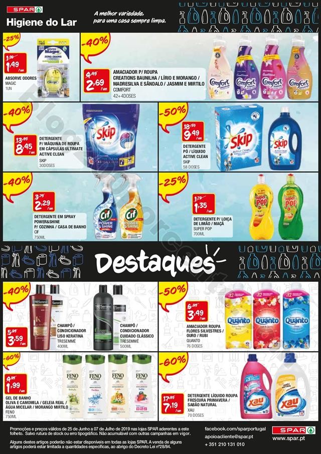 Antevisão Folheto SPAR Promoções de 25 junho a 