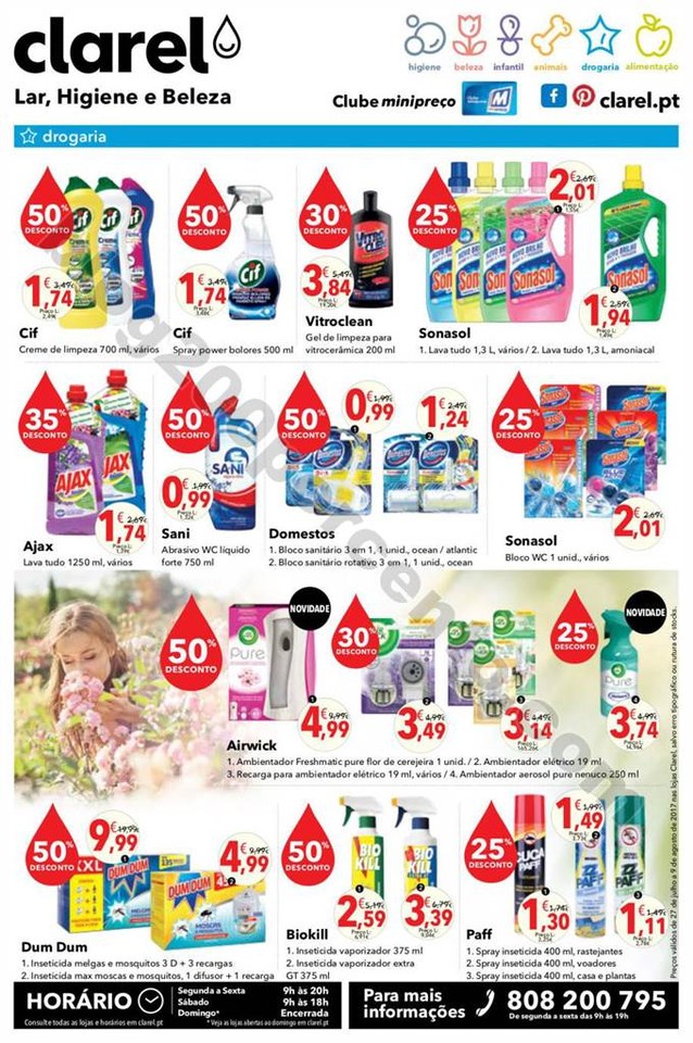 Antevisão Folheto CLAREL Promoções de 27 julho 