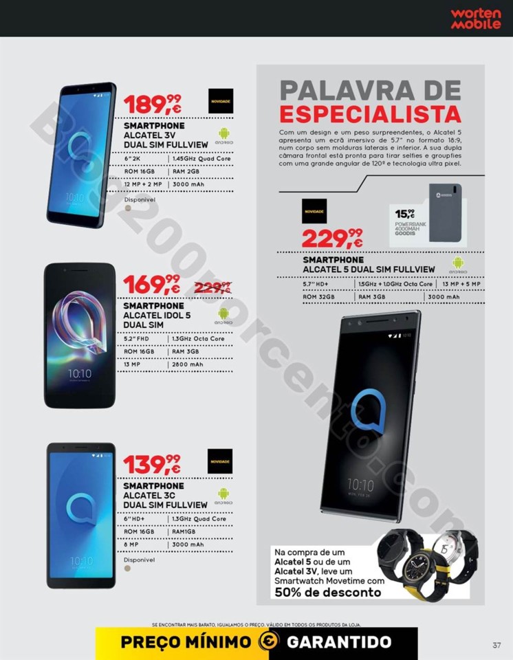 Antevisão Folheto WORTEN Mobile promoções de 15