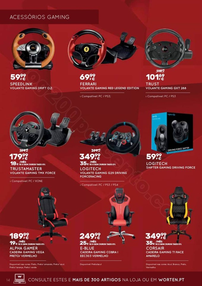 Novo Folheto WORTEN Gamer promoções até 22 nove