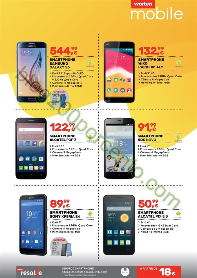 Novo Folheto WORTEN Mobile promoções até 31 mar