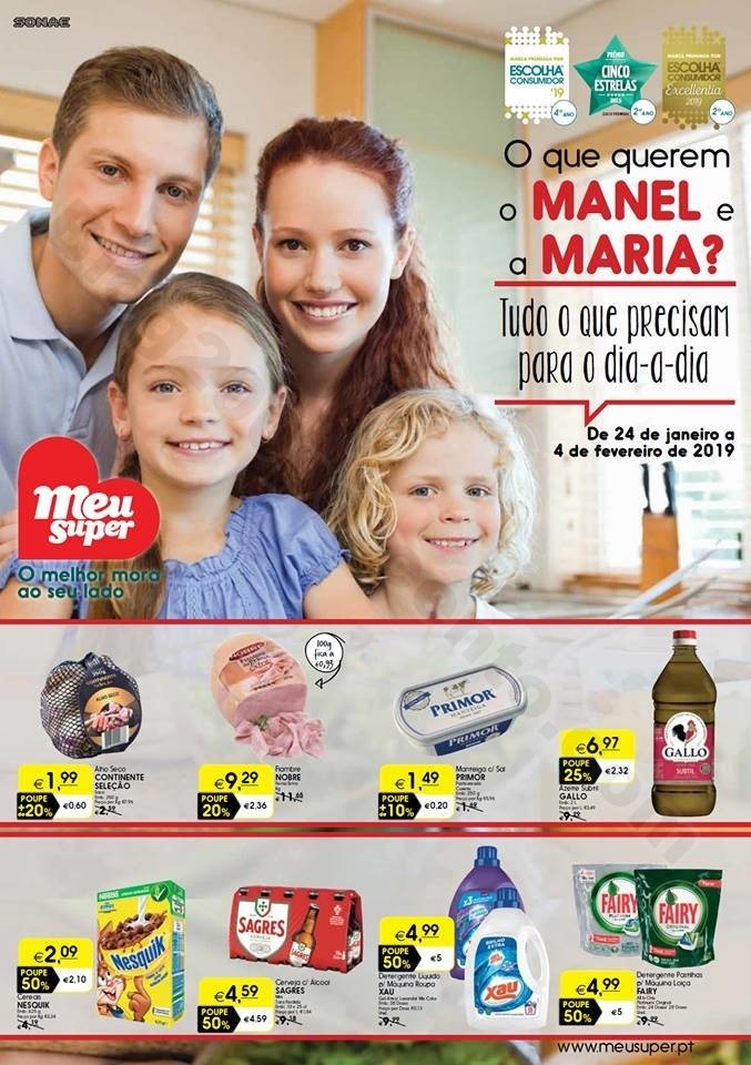Antevisão Folheto MEU SUPER Promoções de 24 jan