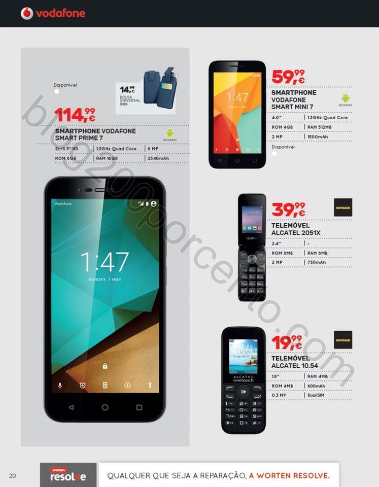 Antevisão Folheto WORTEN Mobile promoções de17 