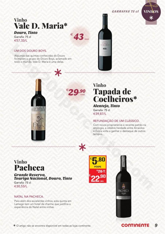 Antevisão Folheto CONTINENTE Bebidas Natal promo