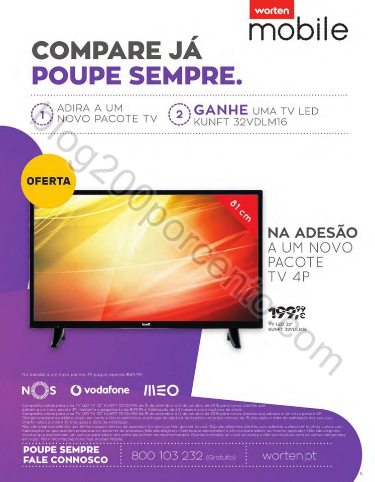 Antevisão Folheto WORTEN Mobile Promoções de 15