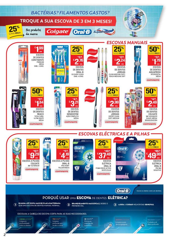 Antevisão folheto CONTINENTE Higiene oral 3 outub