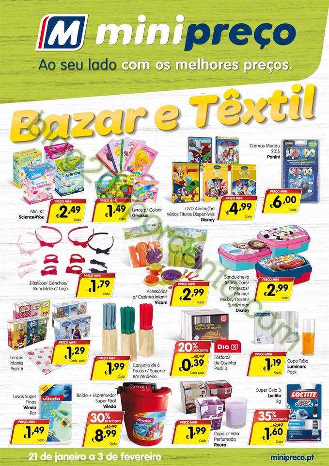 Novo Folheto MINIPREÇO Bazar promoções de 21 ja