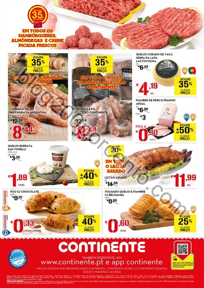 Antevisão folheto CONTINENTE Fim de semana de 13 