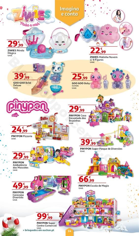 Folheto Brinquedos Natal AUCHAN Promoções de 8 n