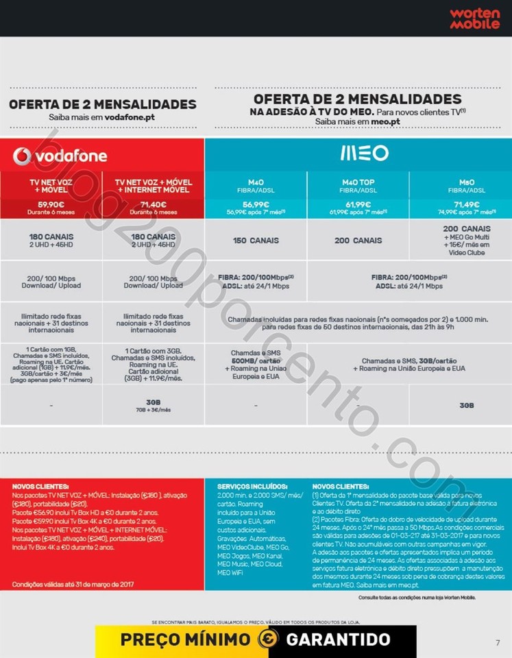 Antevisão Folheto WORTEN Mobile promoções de17 