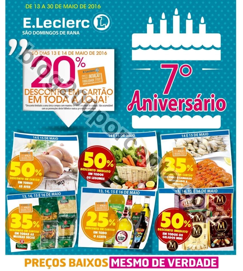 Antevisão Folheto E-LECLERC Aniversário Rana de 
