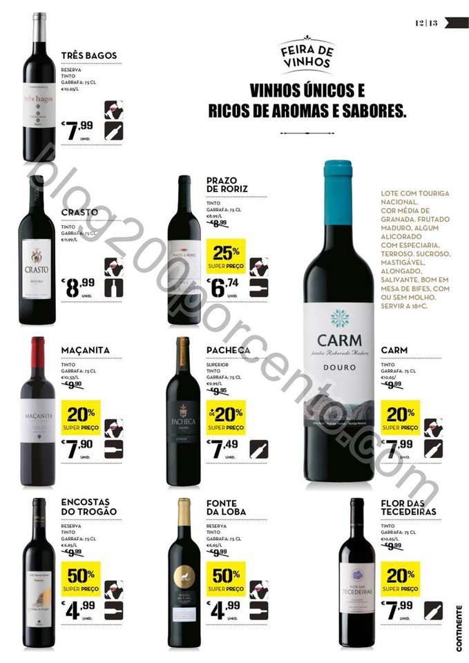 Antevisão Folheto CONTINENTE Vinhos promoções d