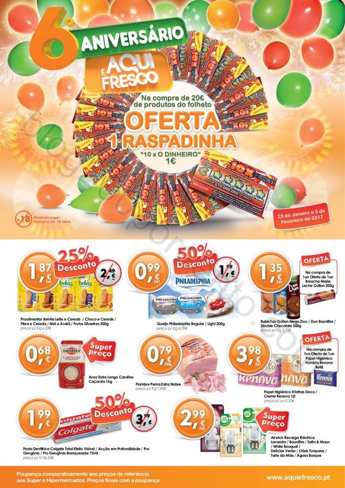 Novo Folheto AQUI É FRESCO Promoções de 23 jane