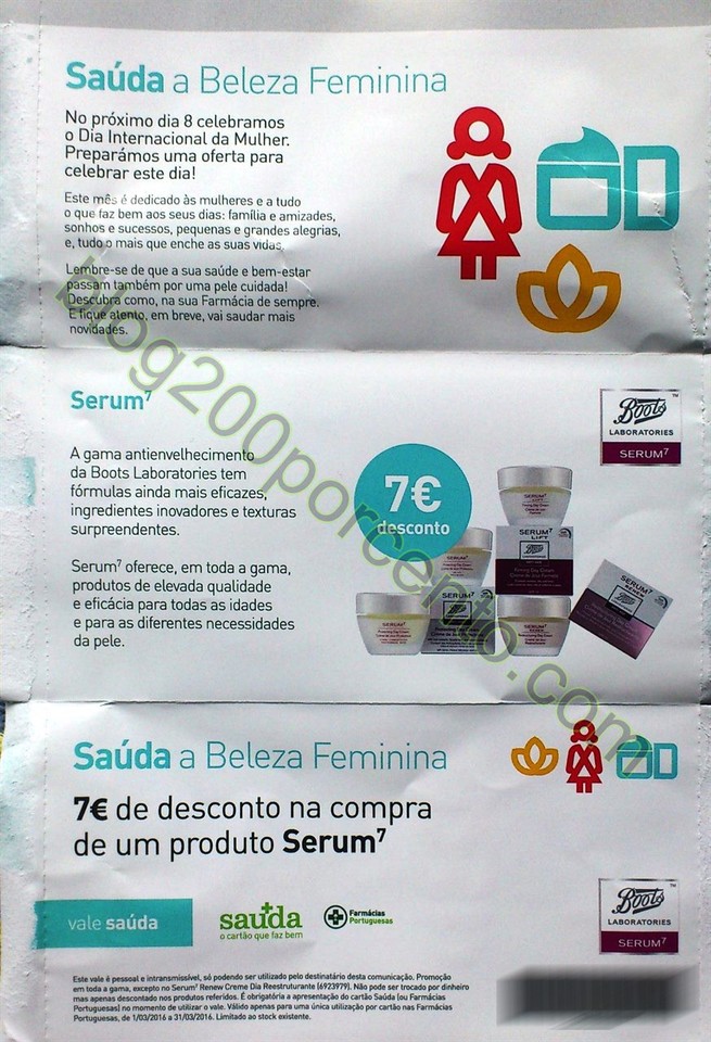 vale 7€ Farmácias Portuguesas - Cartão Saúda.