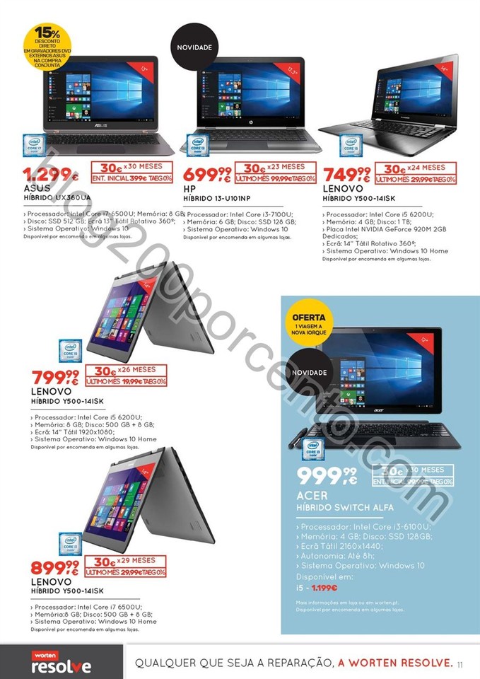 Novo Folheto WORTEN Tecnologia promoções de 6 a 