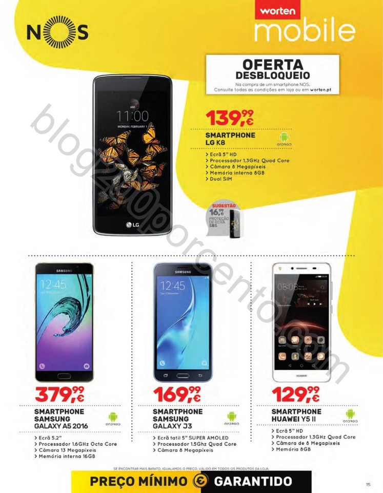 Antevisão Folheto WORTEN Mobile Promoções de 15