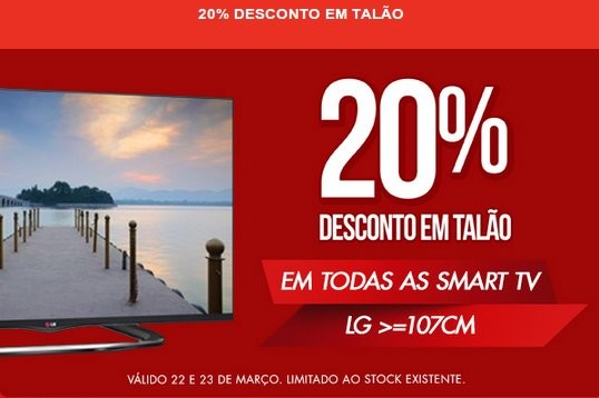 20% desconto | WORTEN | só 22 e 23 março