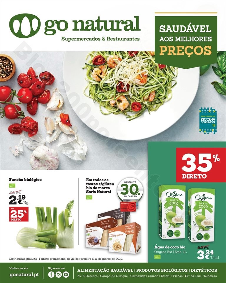 Antevisão Folheto GO NATURAL Promoções de 26 fe