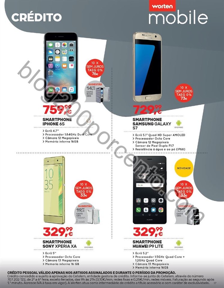 Antevisão Folheto WORTEN Mobile Promoções até 