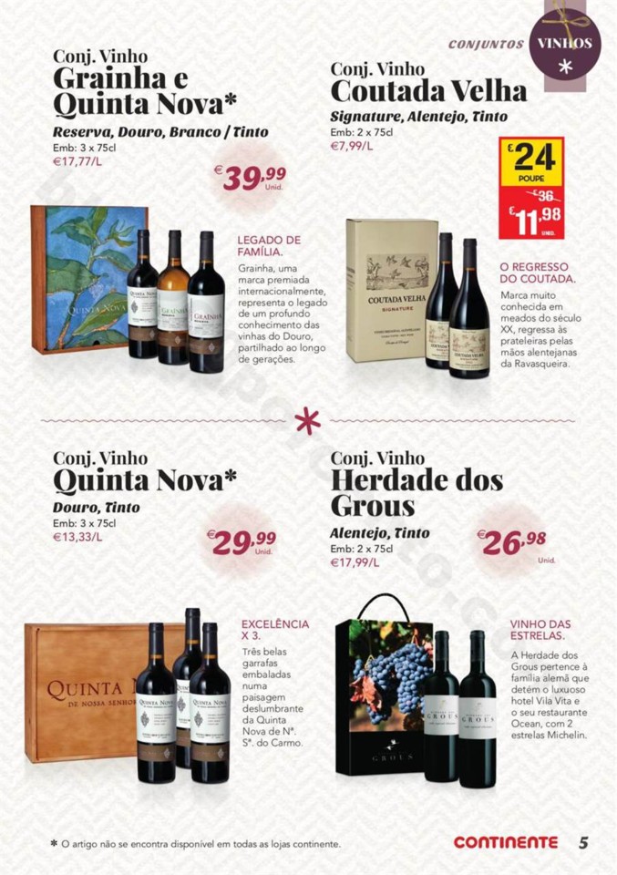 Antevisão Folheto CONTINENTE Bebidas Natal promo
