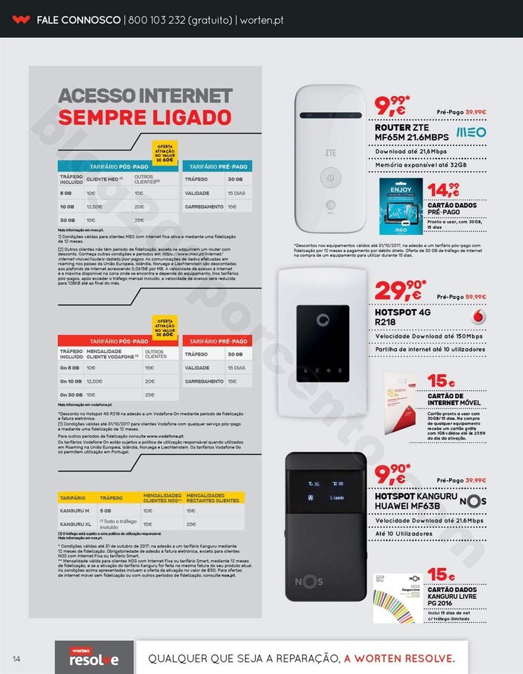 Antevisão Folheto WORTEN Mobile Promoções de 9 