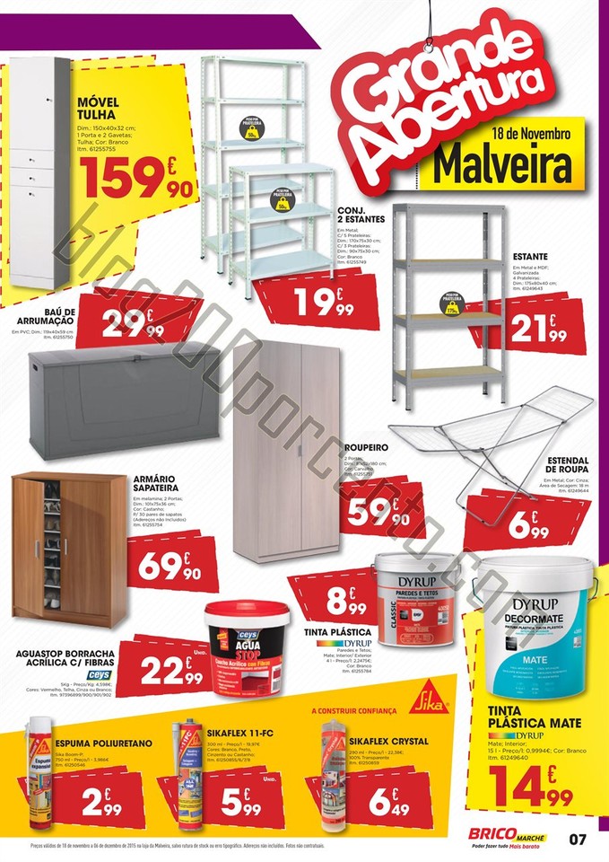 Antevisão Folheto BRICOMARCHÉ Abertura de 18 nov