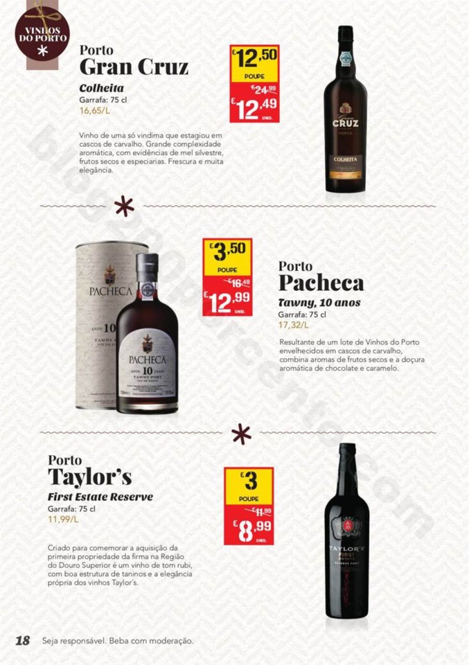Antevisão Folheto CONTINENTE Bebidas Natal promo