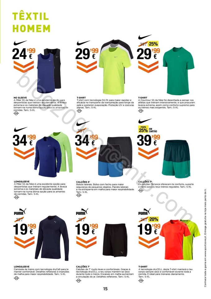 Novo Folheto SPORT ZONE Running de 14 setembro a 1