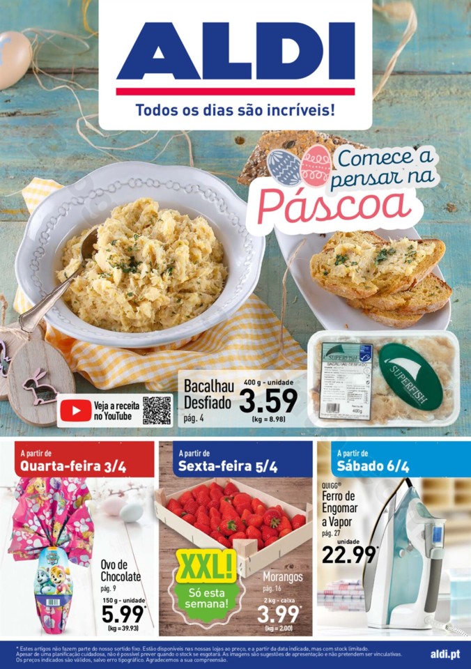 Antevisão Folheto ALDI Promoções a partir de 3 