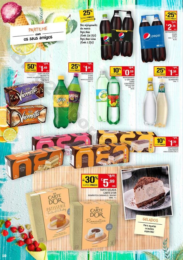 Antevisão Folheto CONTINENTE Bebidas e Gelados Pr