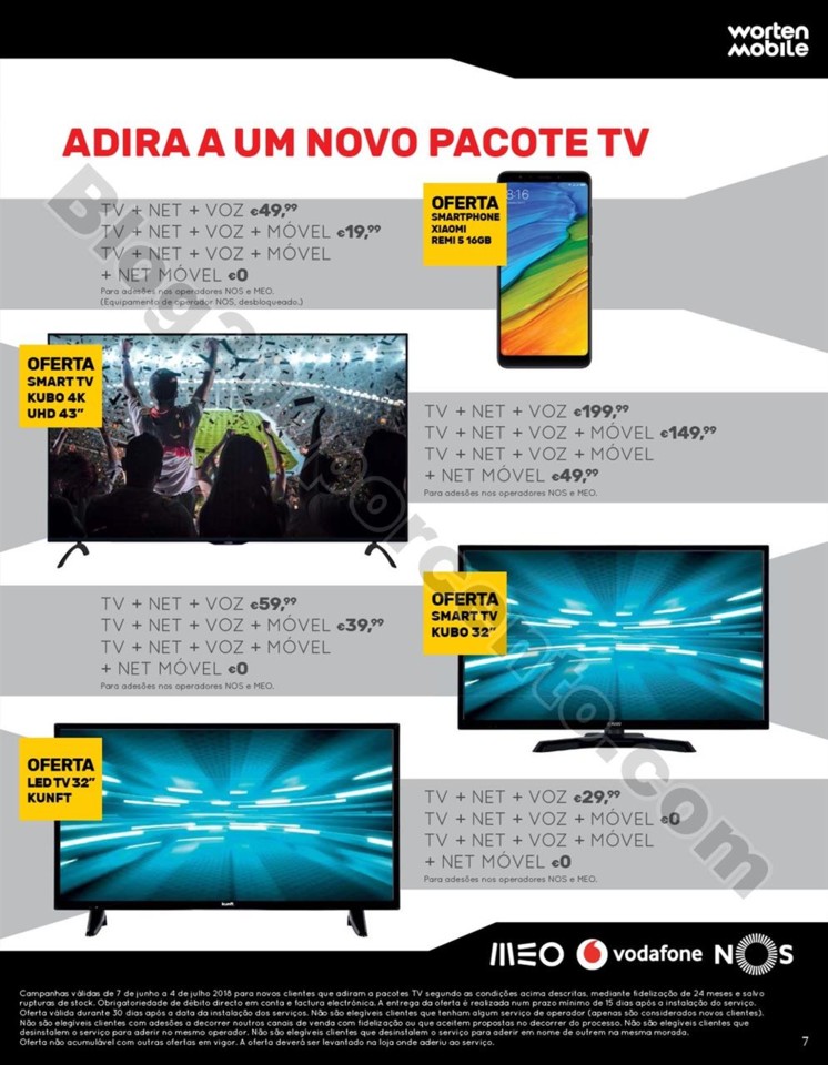 Antevisão Folheto WORTEN Mobile Promoções de 7 