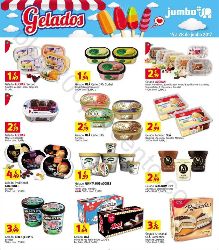 Antevisão Folheto JUMBO Extra Gelados promoções