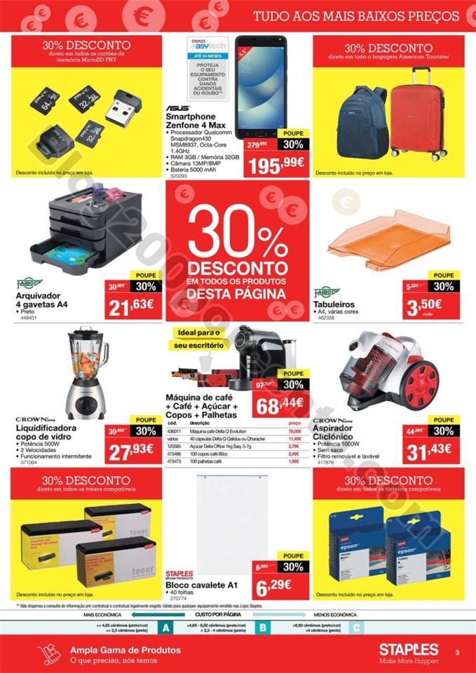 Antevisão Folheto STAPLES Promoções de 16 a 22 