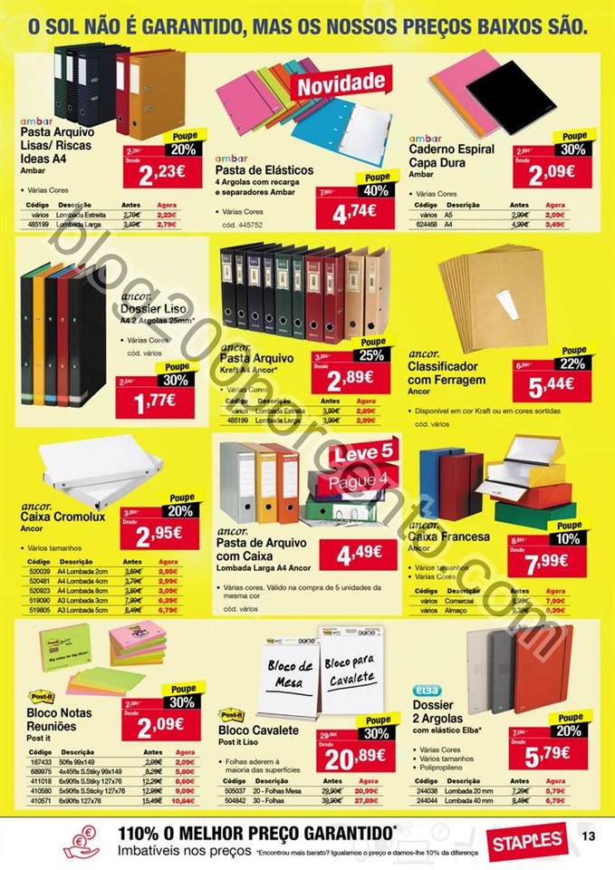 Antevisão Folheto STAPLES promoções de 28 julho
