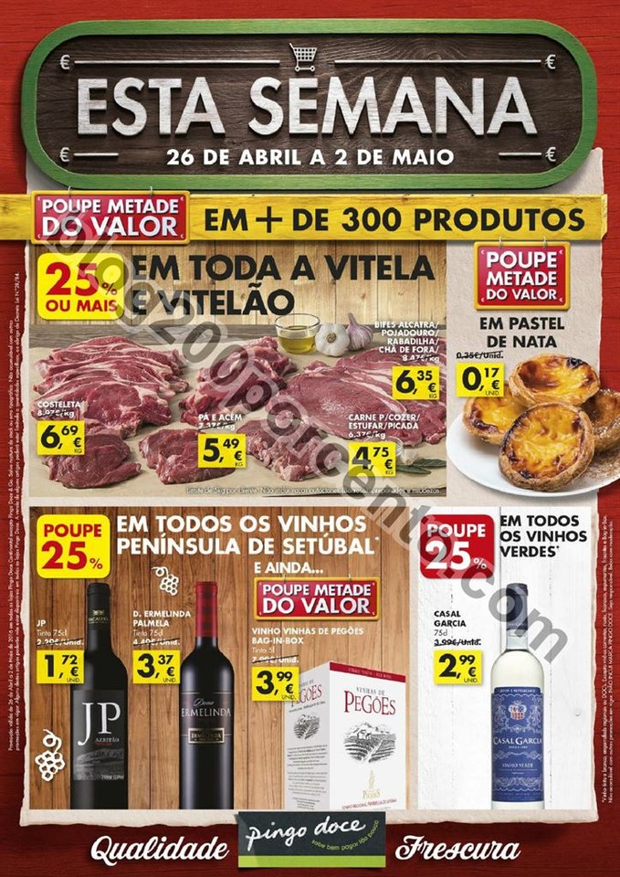 Novo Folheto PINGO DOCE Super promoções de 26 ab