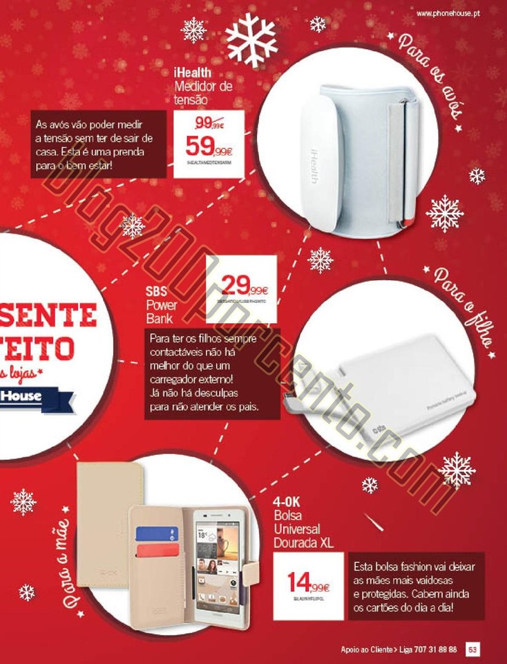 Novo Folheto PHONE HOUSE Natal promoções de 30 n
