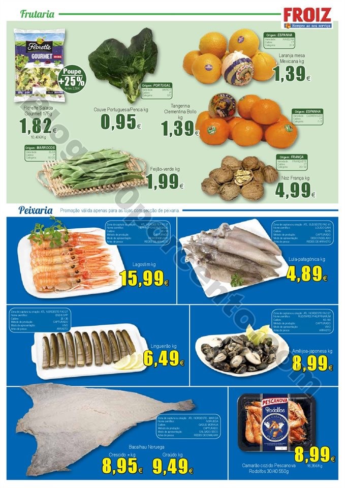 Antevisão Folheto FROIZ Natal promoções de 29 n