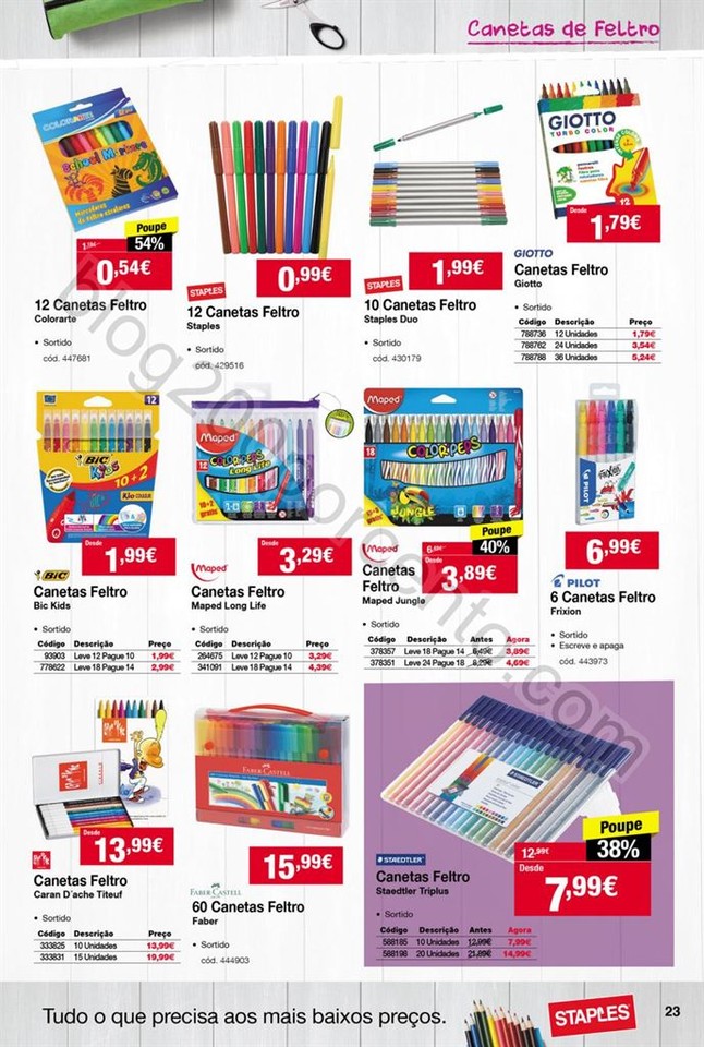 Antevisão Folheto STAPLES Regresso às aulas de 1