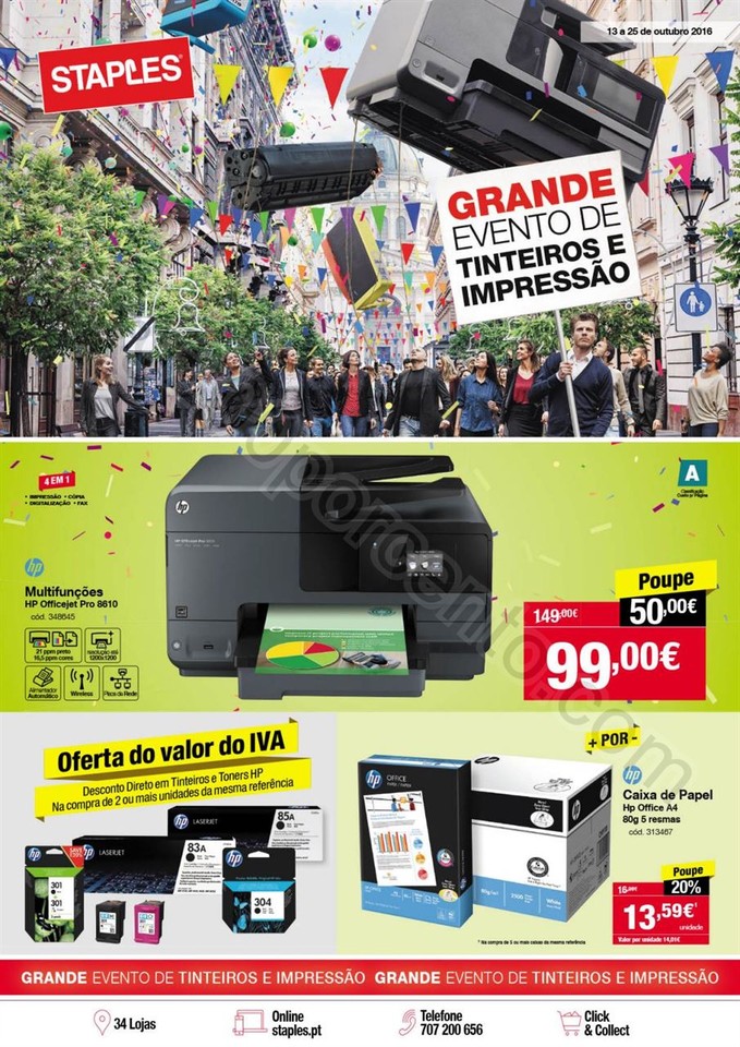 Antevisão Folheto STAPLES Promoções de 13 a 25 