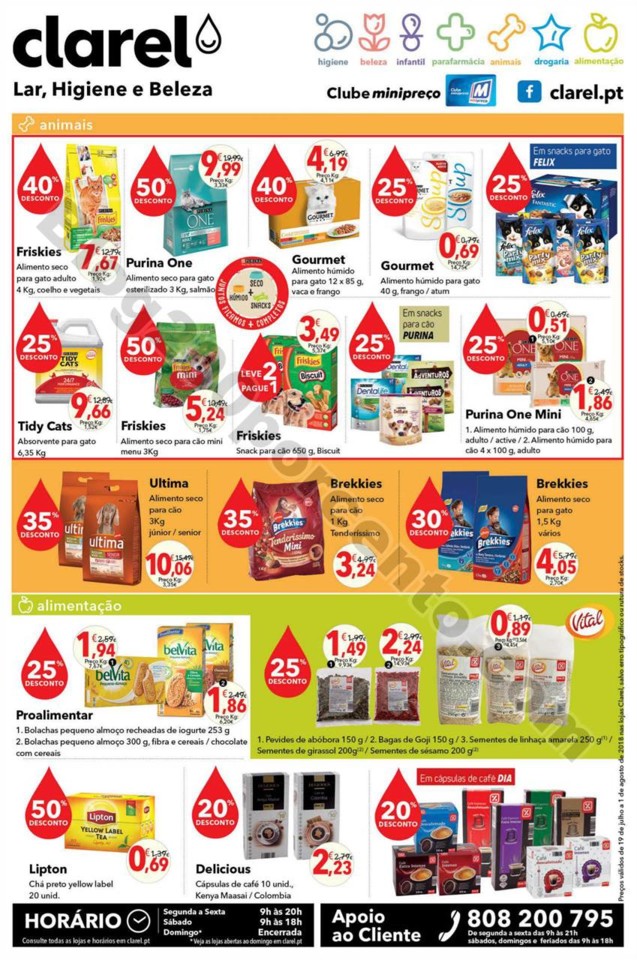 Antevisão Folheto CLAREL Promoções de 19 julho 