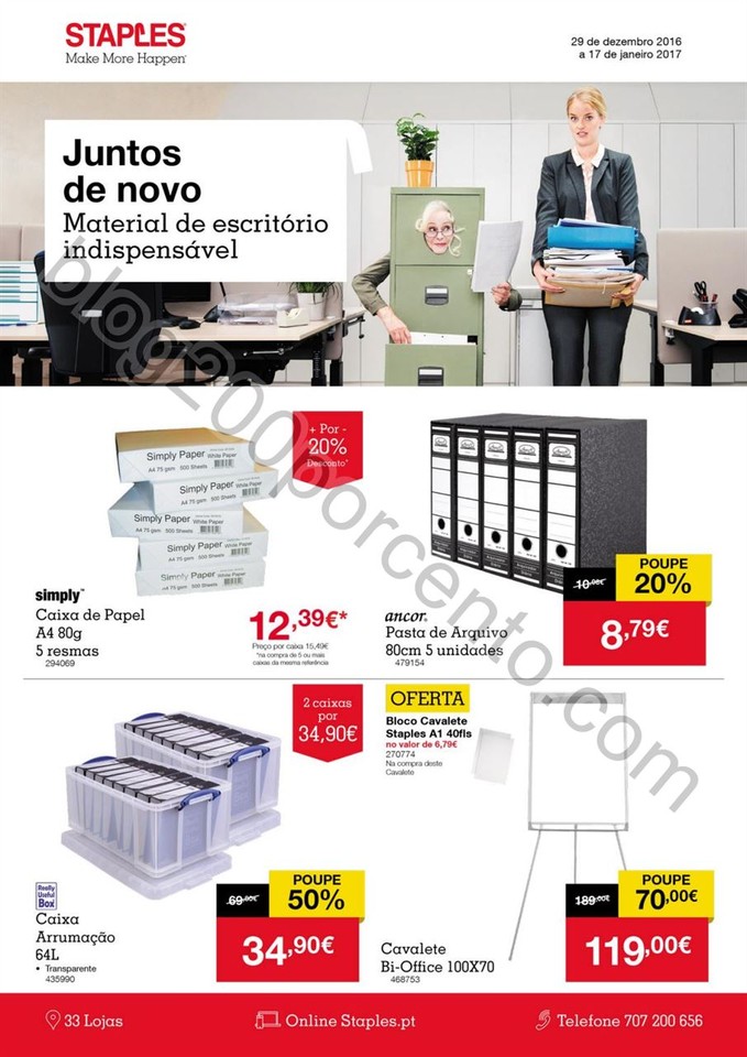 Antevisão Folheto STAPLES Promoções de 29 dezem