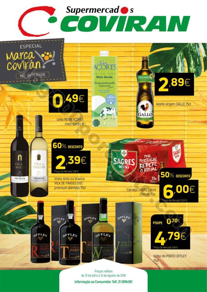 Antevisão Folheto COVIRAN Promoções de 31 julho