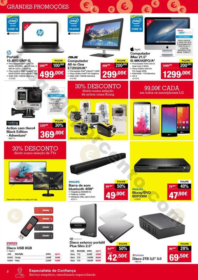 Antevisão Folheto STAPLES Promoções de 26 julho