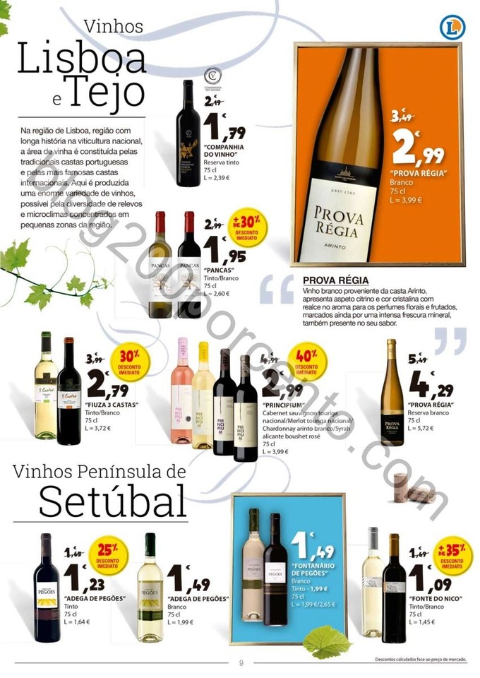 Antevisão Folheto E-LECLERC Vinhos promoções de