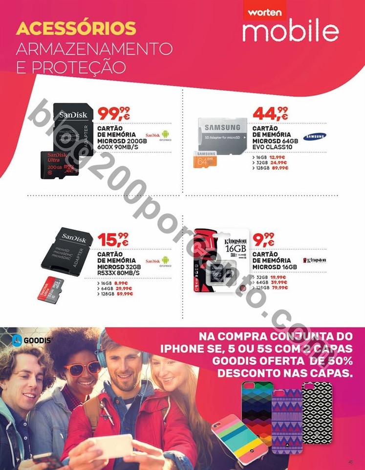 Antevisão Folheto WORTEN Mobile promoções de 9 