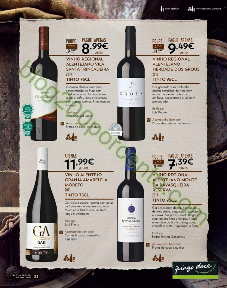 Antevisão Folheto PINGO DOCE Vinhos e Sabores de 