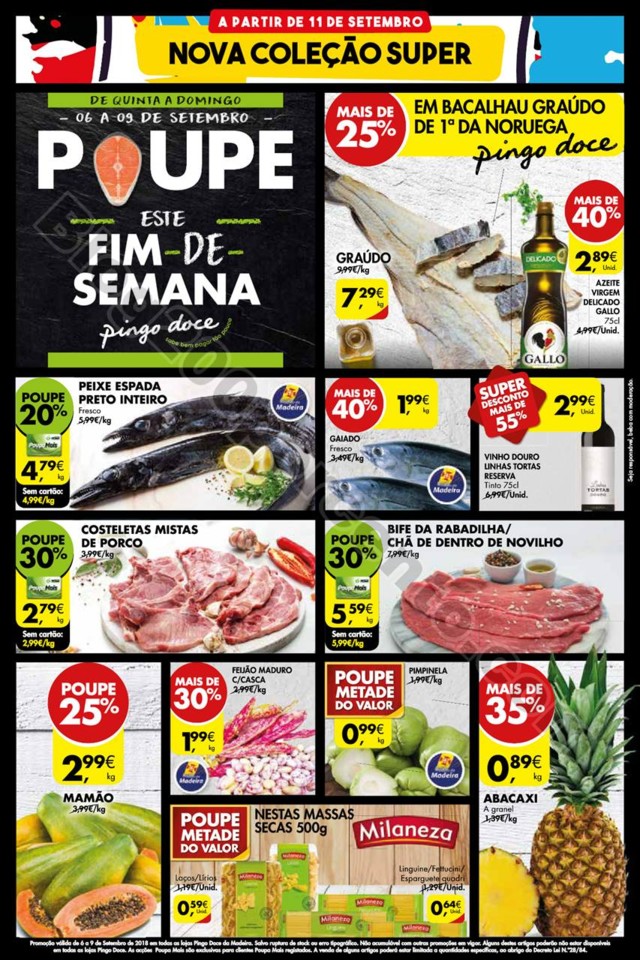 Antevisão Folheto PINGO DOCE 6 a 9 setembro madei