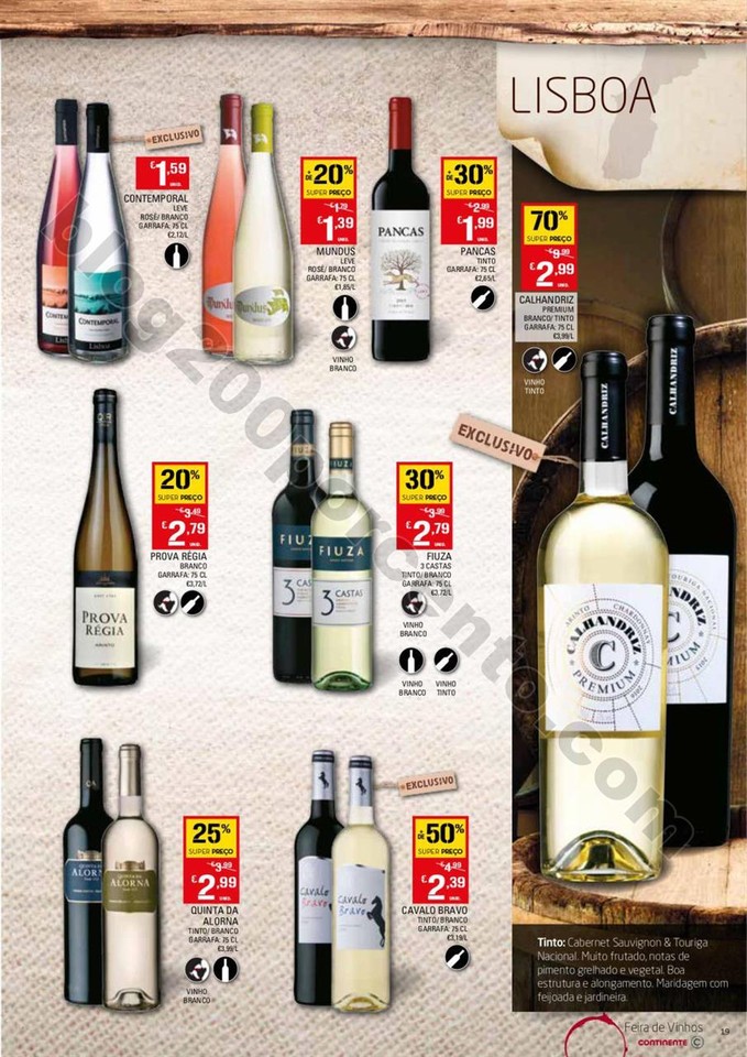 Antevisão Folheto CONTINENTE Vinhos promoções d