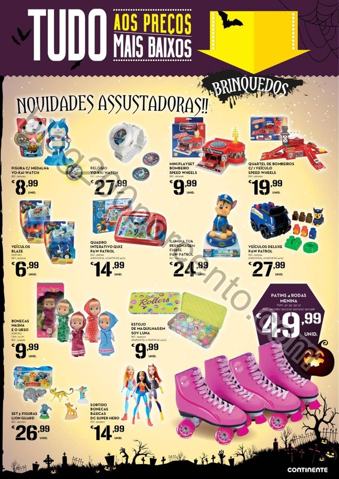 Antevisão Folheto CONTINENTE Halloween promoçõe